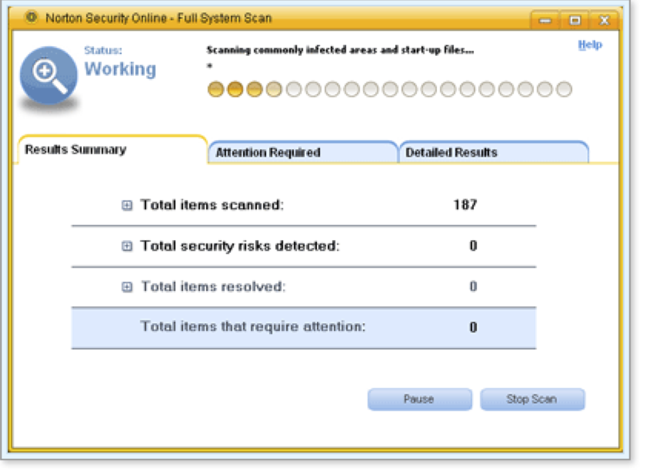 The scan window shows the progress of an AntiVirus scan.