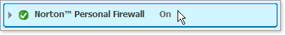 Click Norton Personal Firewall to open its display.