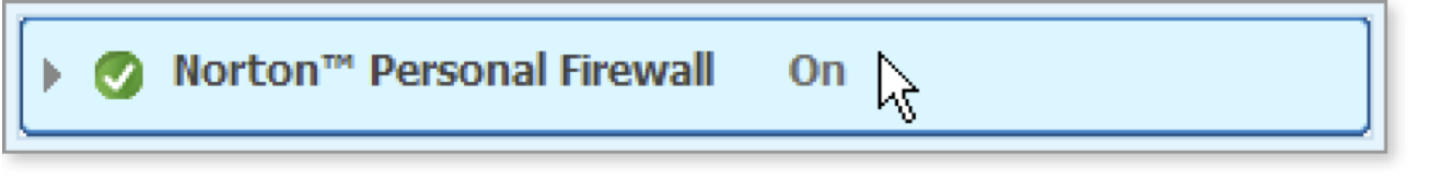 Click Personal Firewall to open its display.