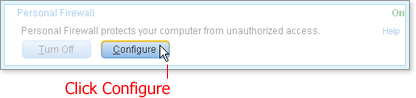 Click Configure
