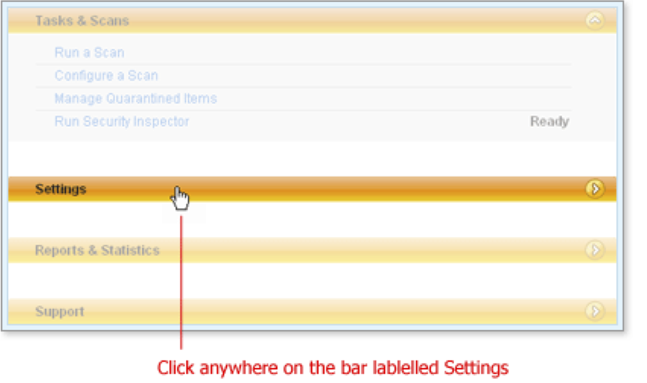 Click each feature to verify its status and access more information.