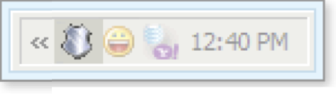 The shield icon in the system tray